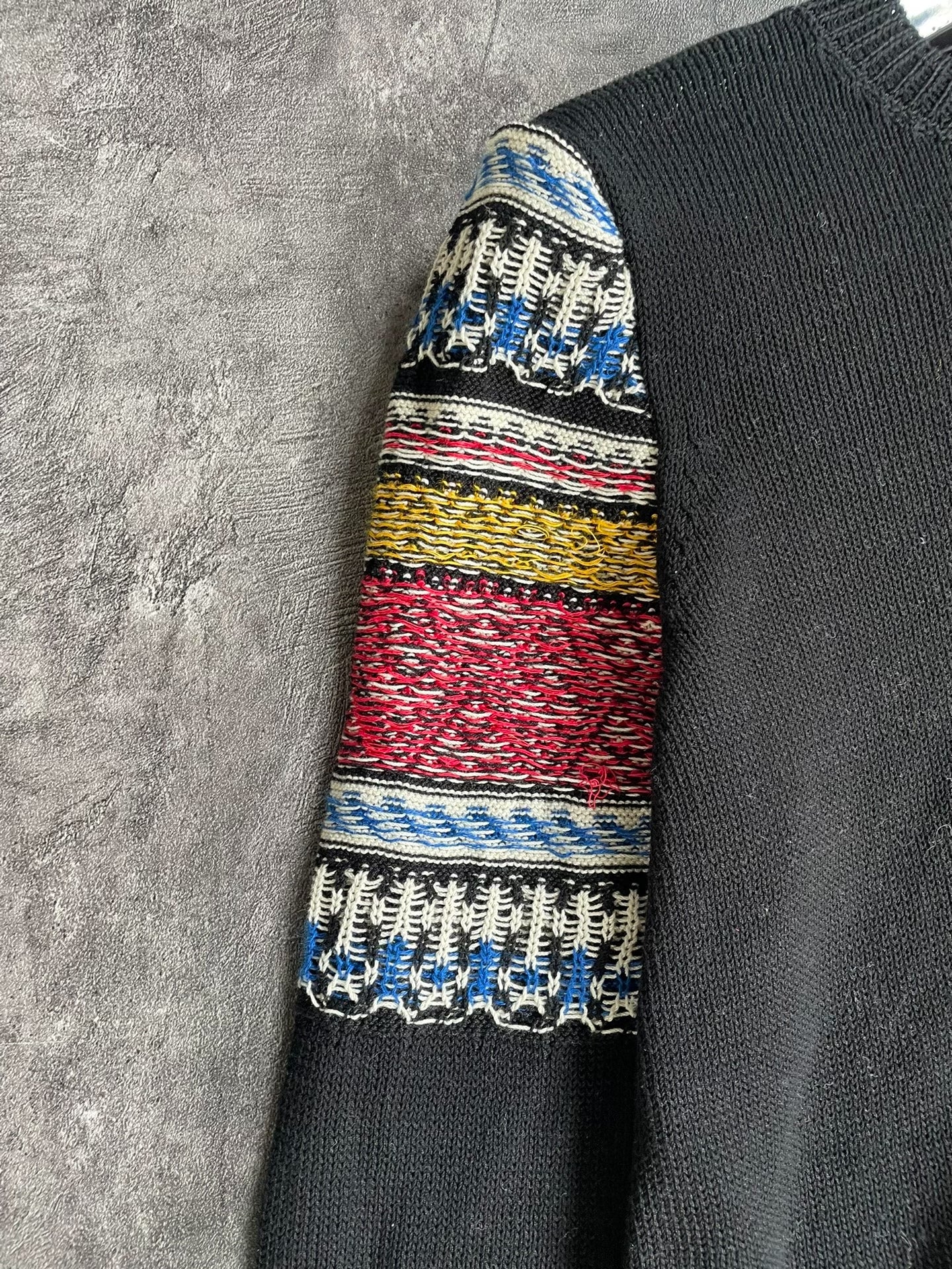 Saint Laurent 17FW Ethnic Jacquard White Knit Sweater