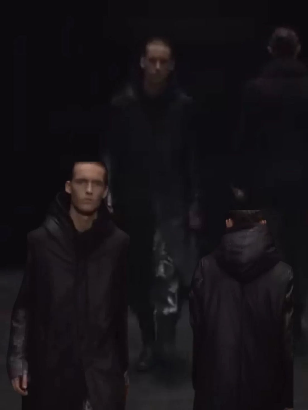 Julius AW12 Runway Hooded Lambskin Long Coat