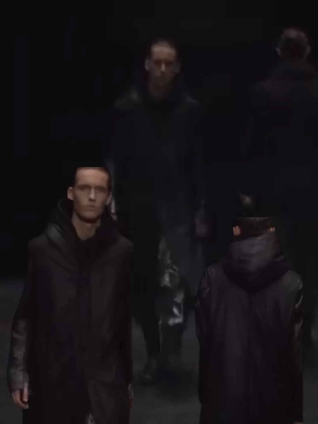 Julius AW12 Runway Hooded Lambskin Long Coat
