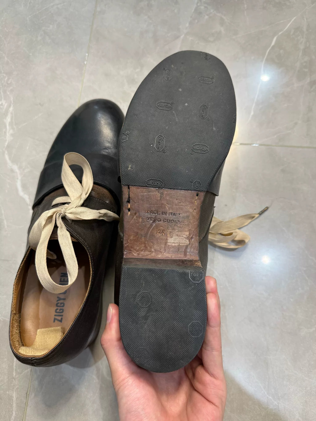 Ziggy Chen Two-Tone Leather Derby Shoes