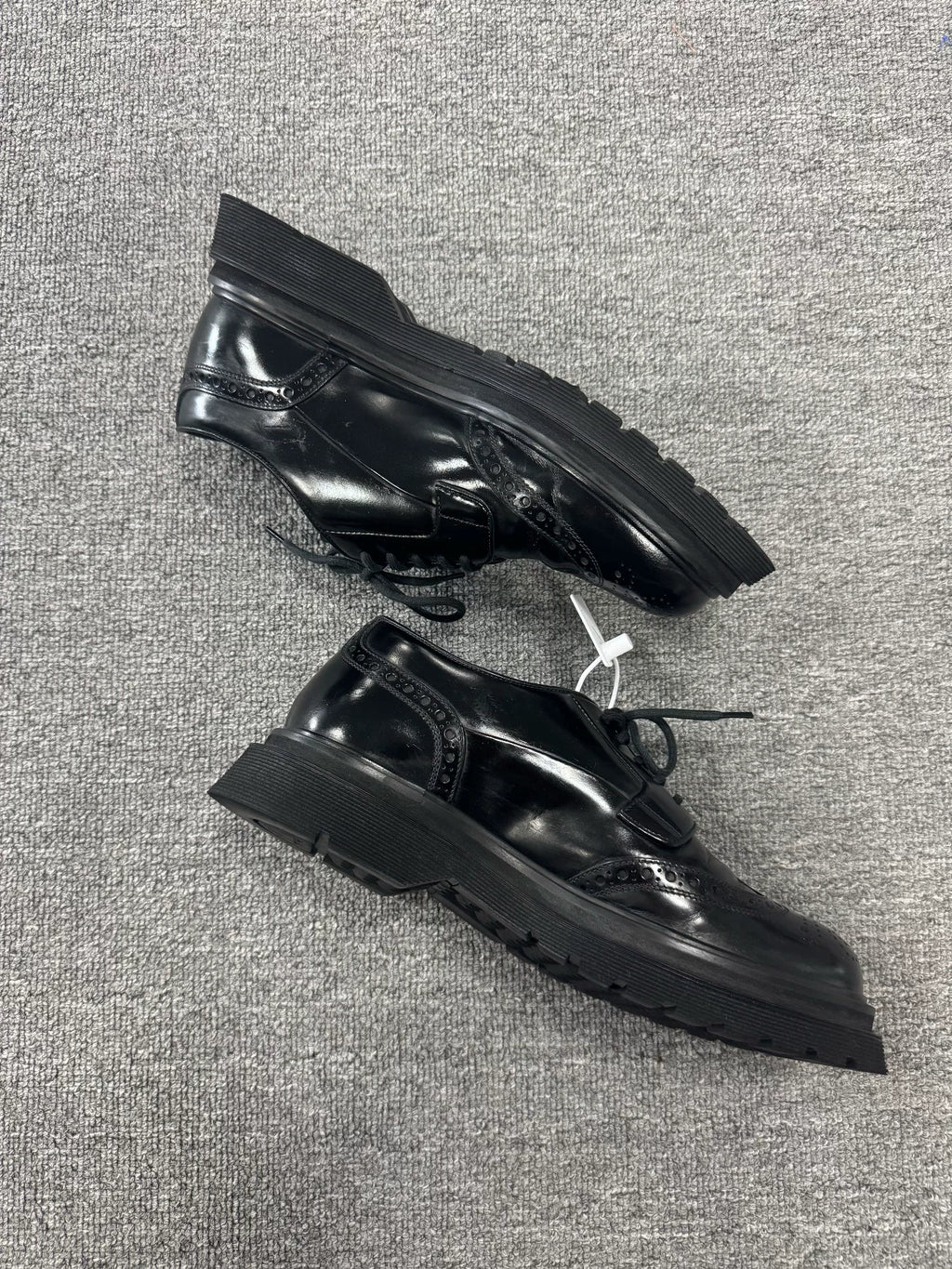 Prada Embossed Platform Leather Loafers