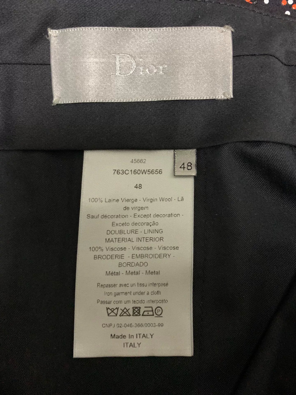 Dior Homme 17FW Black Studded Suit