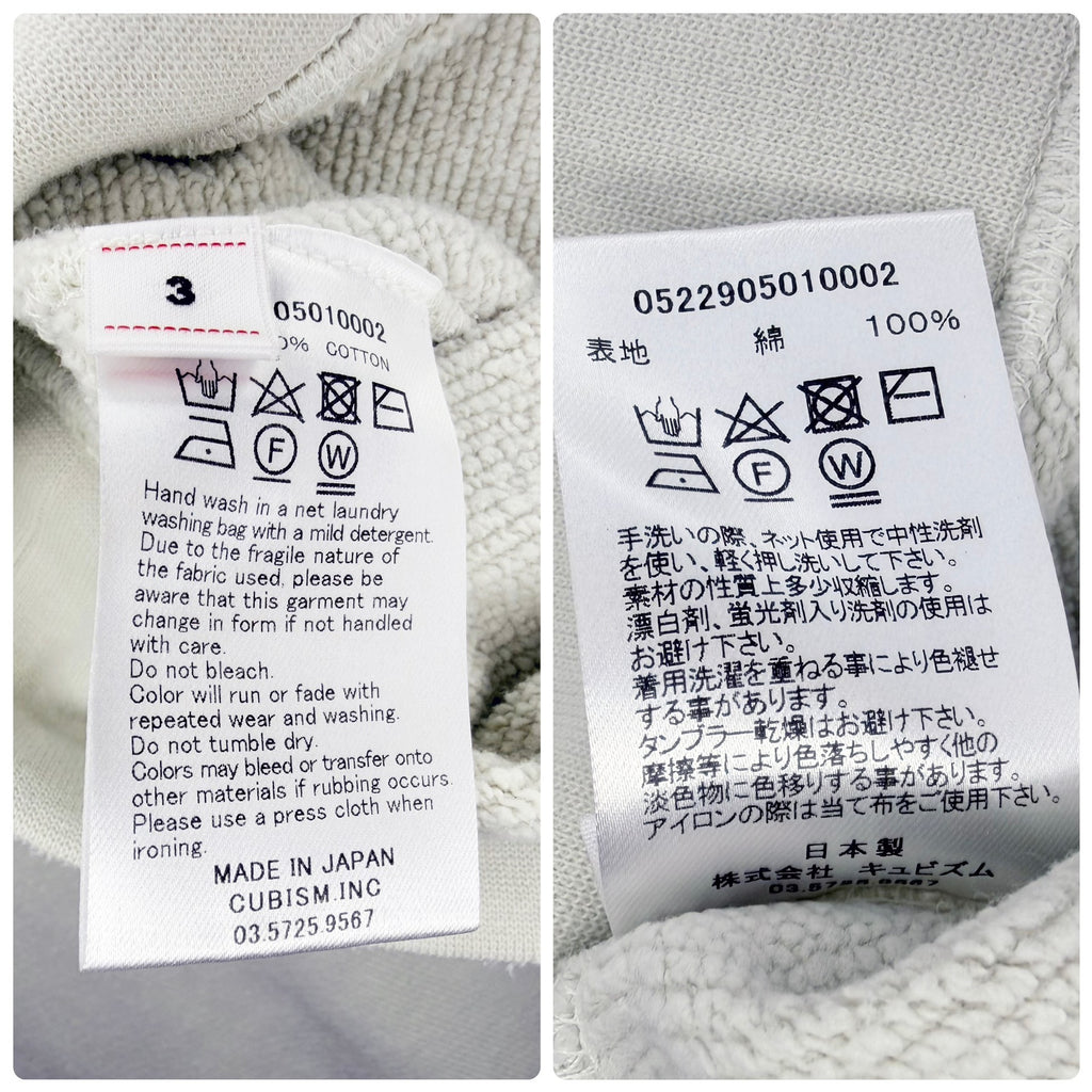Visvim 22AW Contrary Dept Jumbo Sb Sweat 4/7 Sleeve Sweatshirt