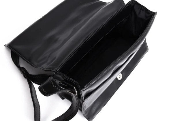 Jean Paul Gaultier Black Leather Dragon Sword Heart Crossbody Bag