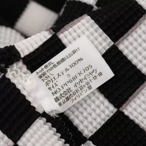 Issey Miyake Vintage Black & White Plaid Pleated Top