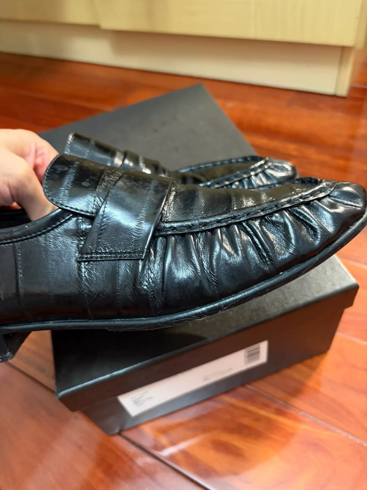 The Row Eel Skin Loafers