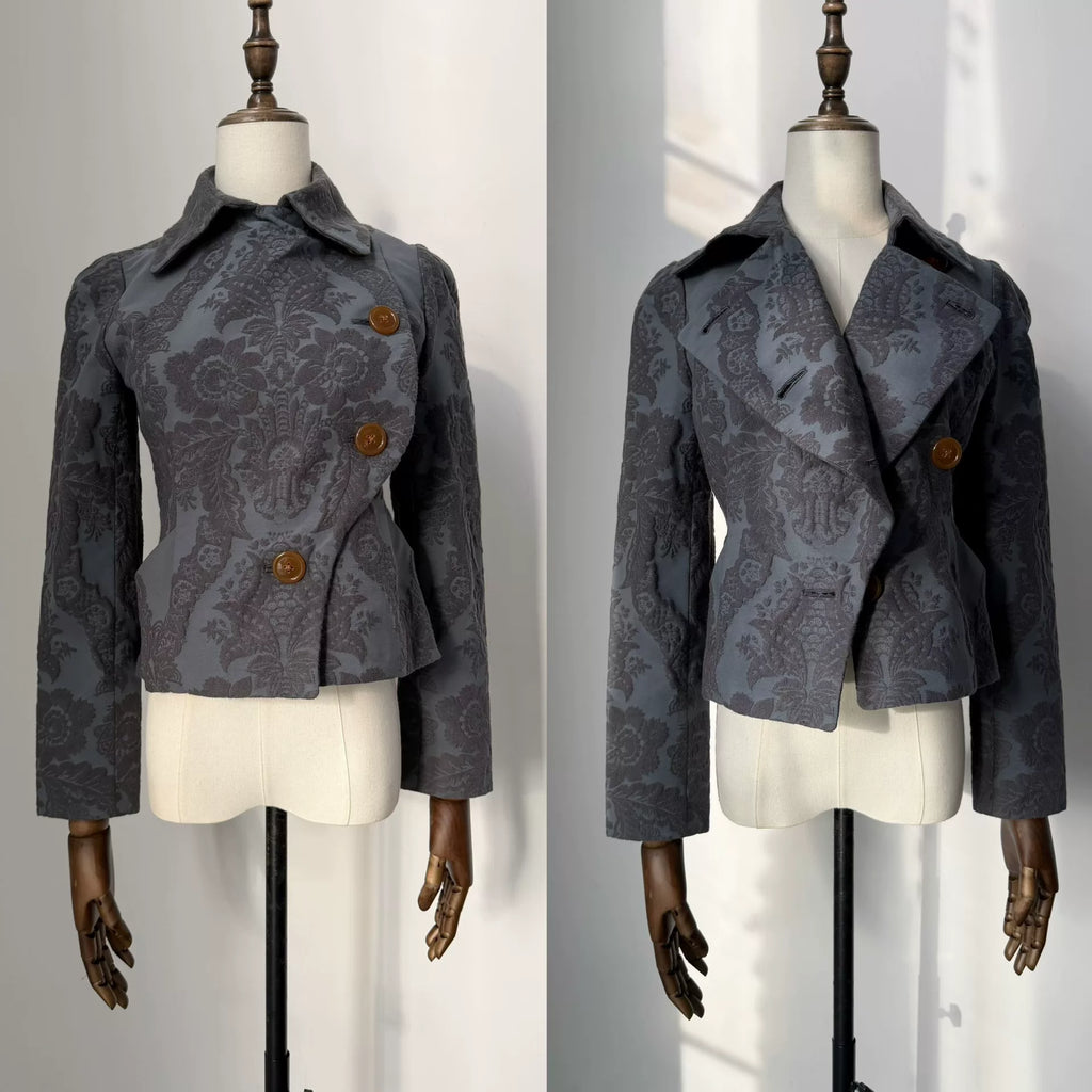 Vivienne Westwood Red Label Vintage Jacquard Asymmetric Short Jacket
