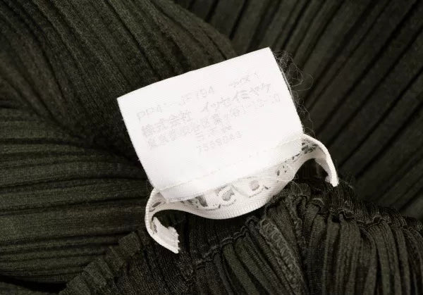 Issey Miyake Vintage Green Patterned Pleated Pants