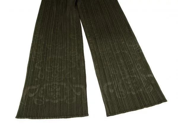 Issey Miyake Vintage Green Patterned Pleated Pants