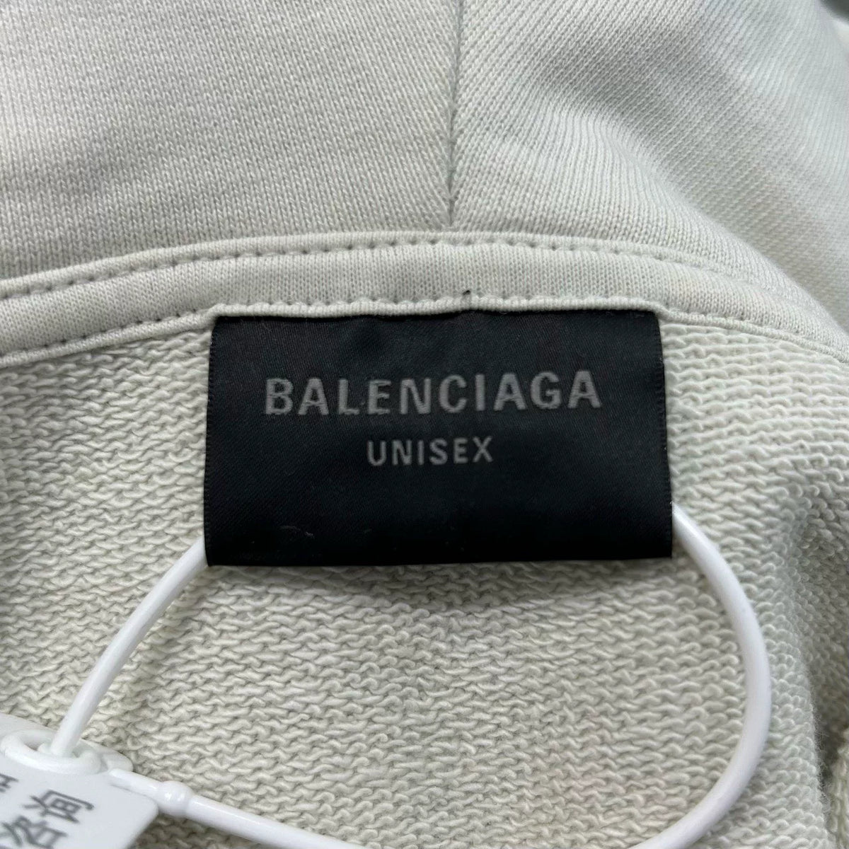 Balenciaga White Wave Coca‑Cola Hooded Sweater