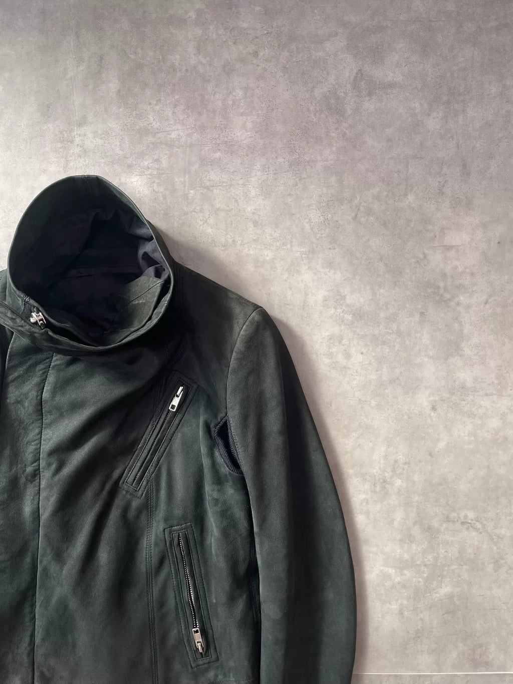 Rick Owens AW15 Lambskin Zip-Up Turtleneck Jacket