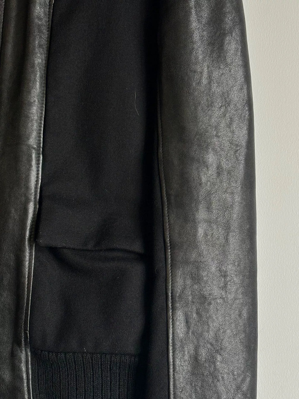 Maison Martin Margiela | 2014 Wool and Leather Zip-Up Jacket