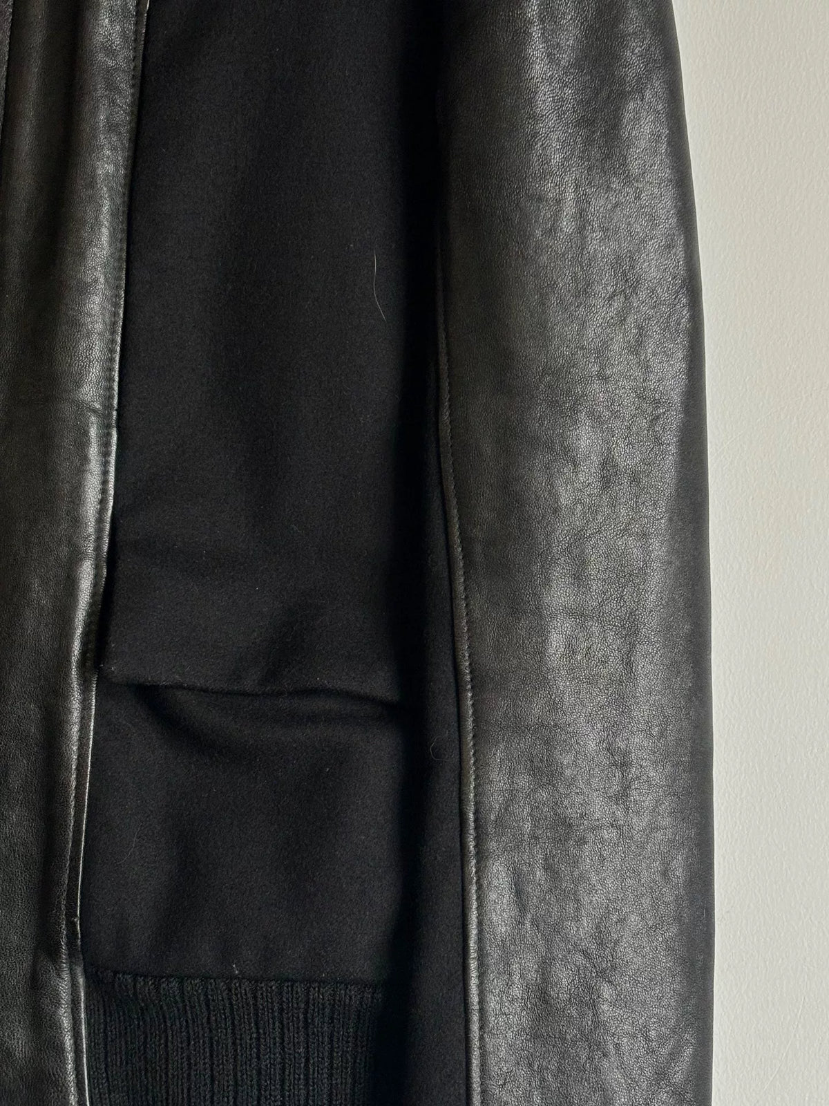 Maison Martin Margiela | 2014 Wool and Leather Zip-Up Jacket