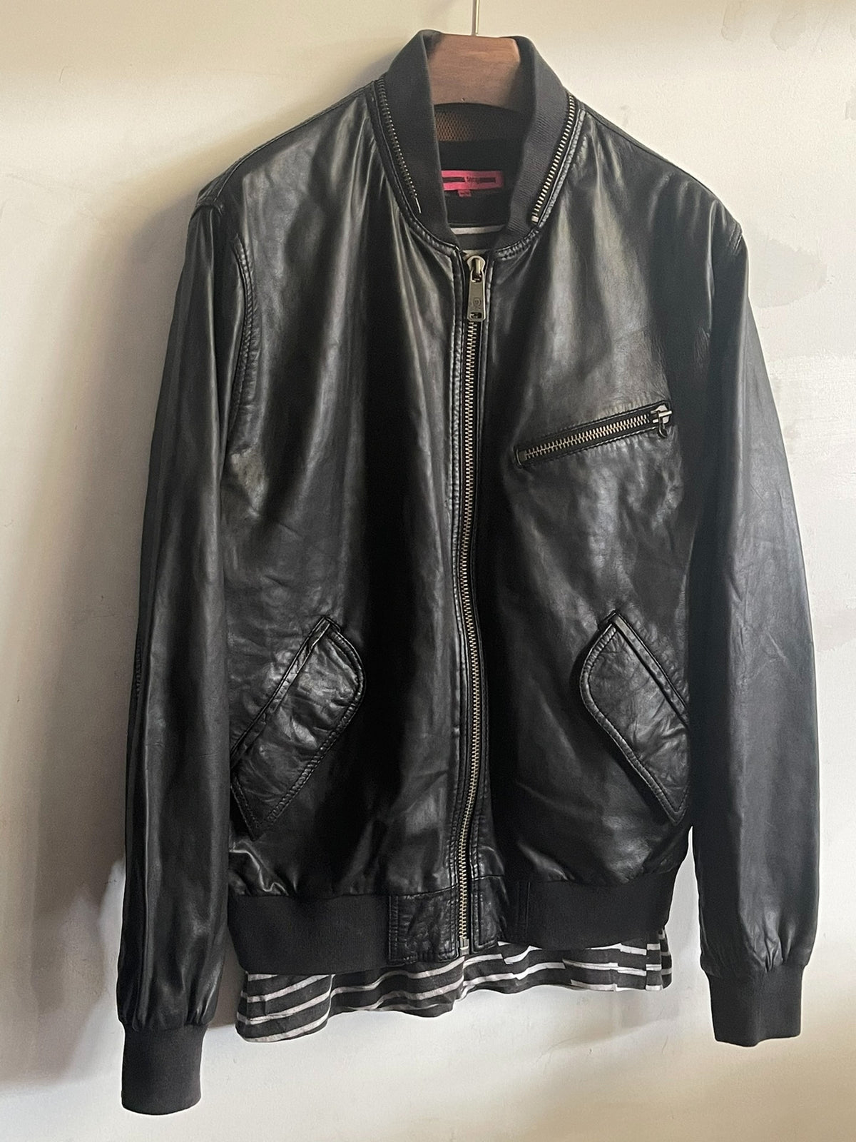 Alexander McQueen Copper YKK Zipper Leather Jacket