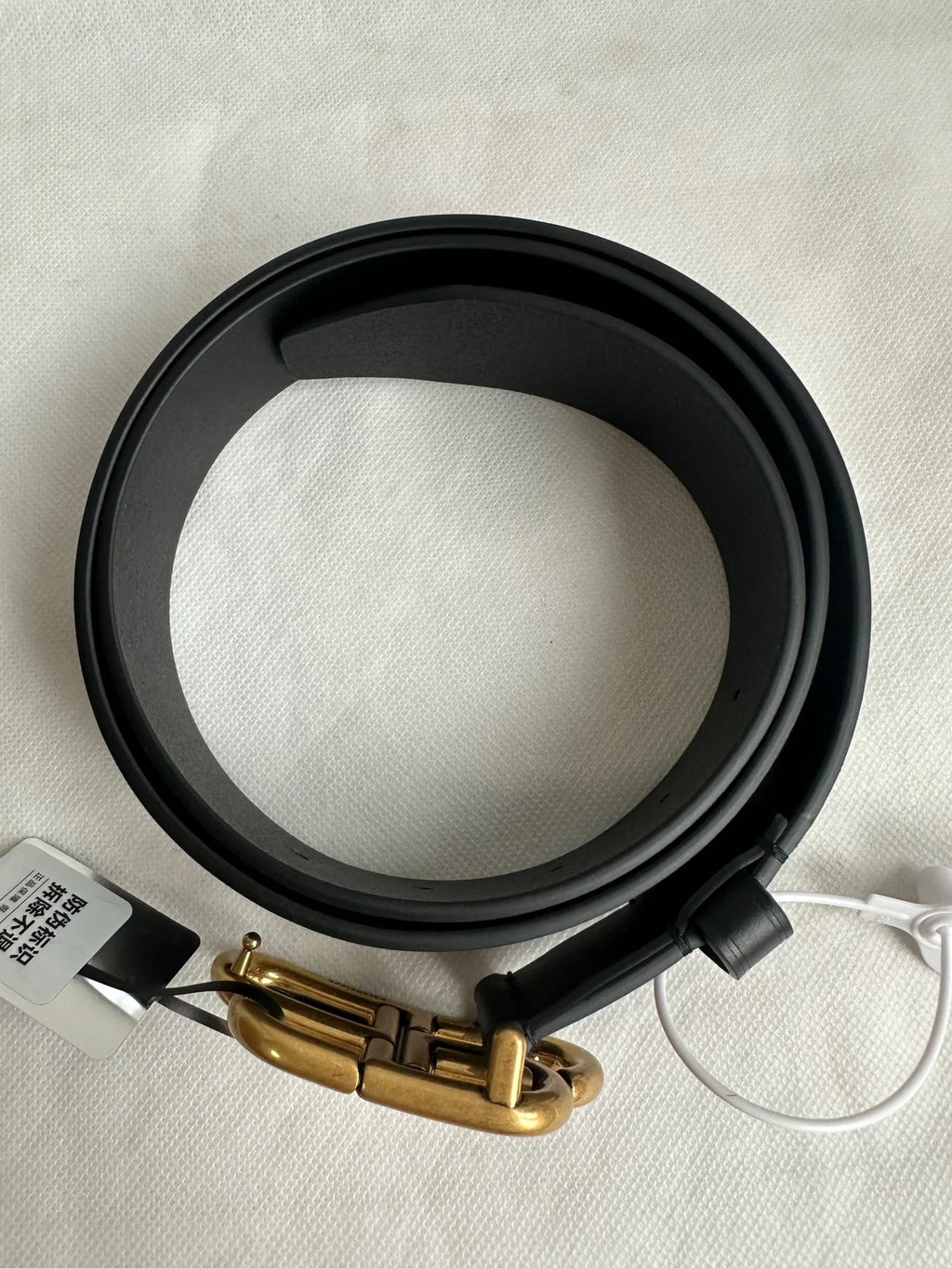 Balenciaga Black Gold Buckle BB Belt