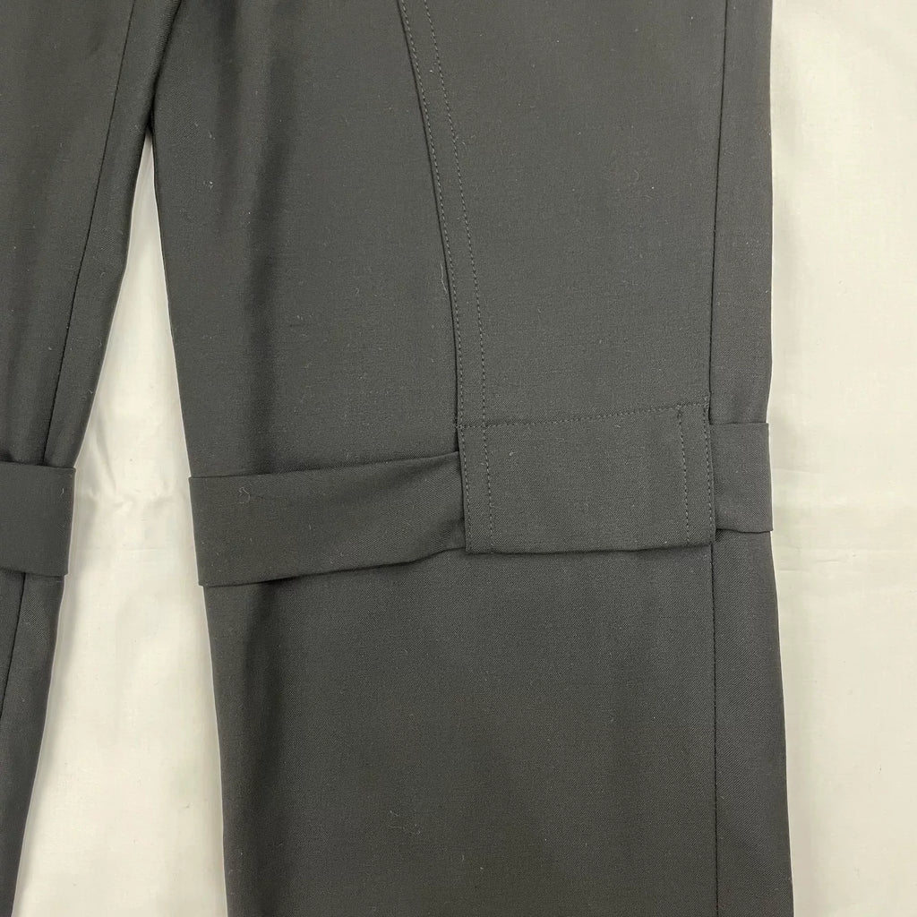 Helmut Lang 2004 Lace-Up Black Dress Pants