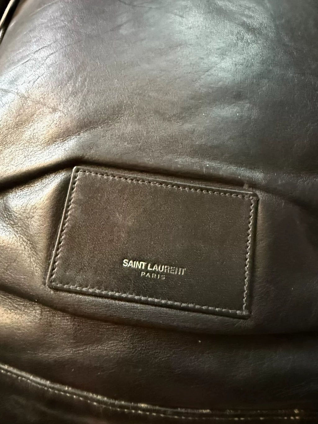 Saint Laurent Paris 14AW Star Stud Leather Black Backpack by Hedi Slimane