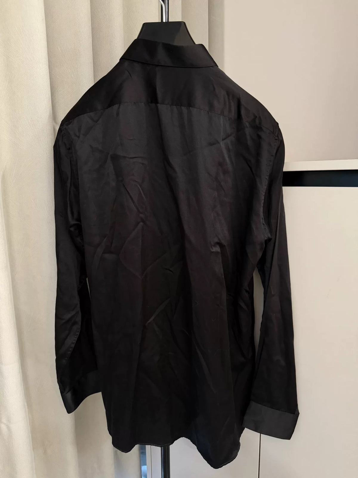 Saint Laurent FW13 Pleated Silk Shirt by Hedi Slimane