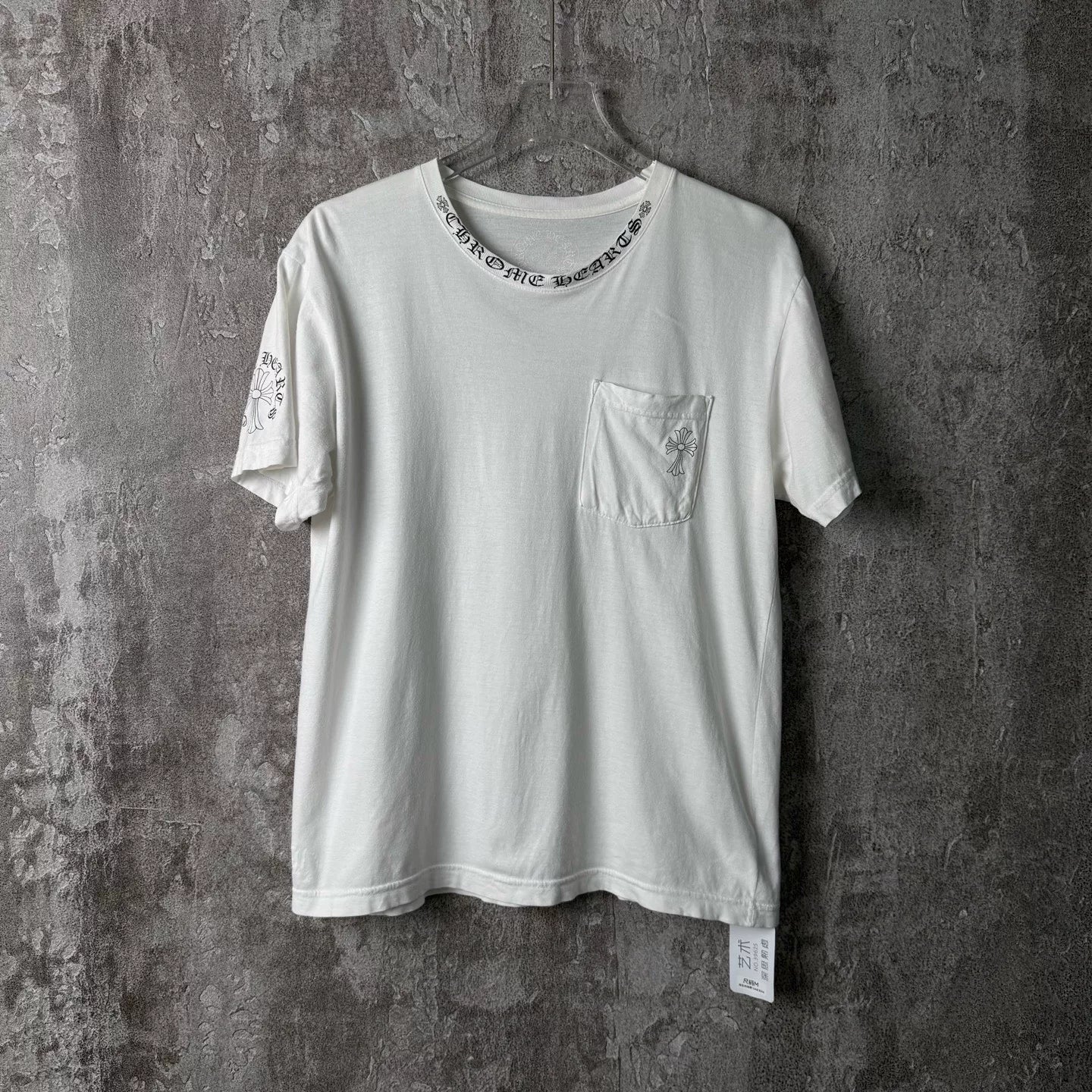 Chrome Hearts Sanskrit Cross Pocket Print Short-Sleeve T-Shirt