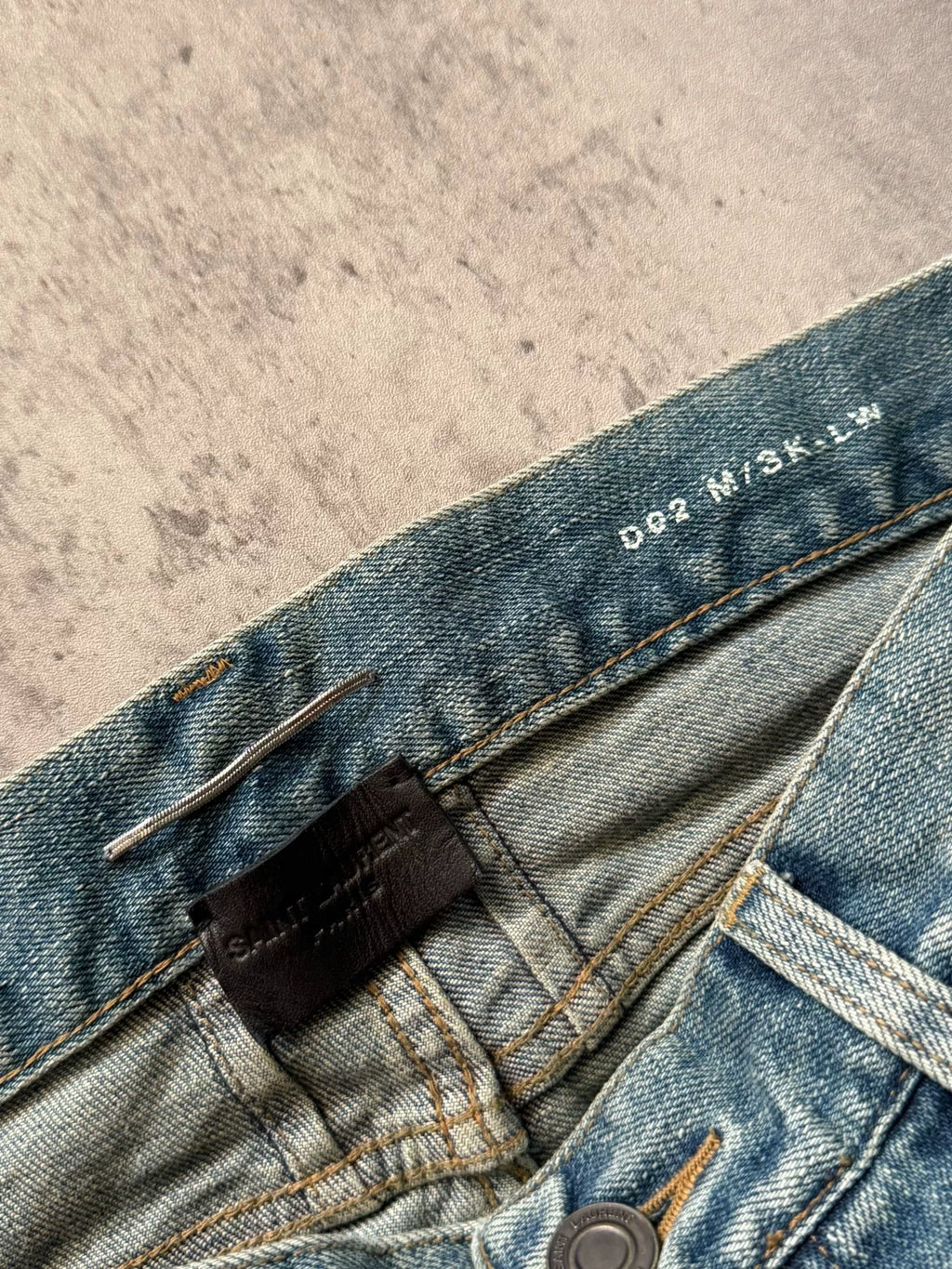 Saint Laurent Paris 16SS D02 Light Blue Distressed Denim Jeans by Hedi Slimane