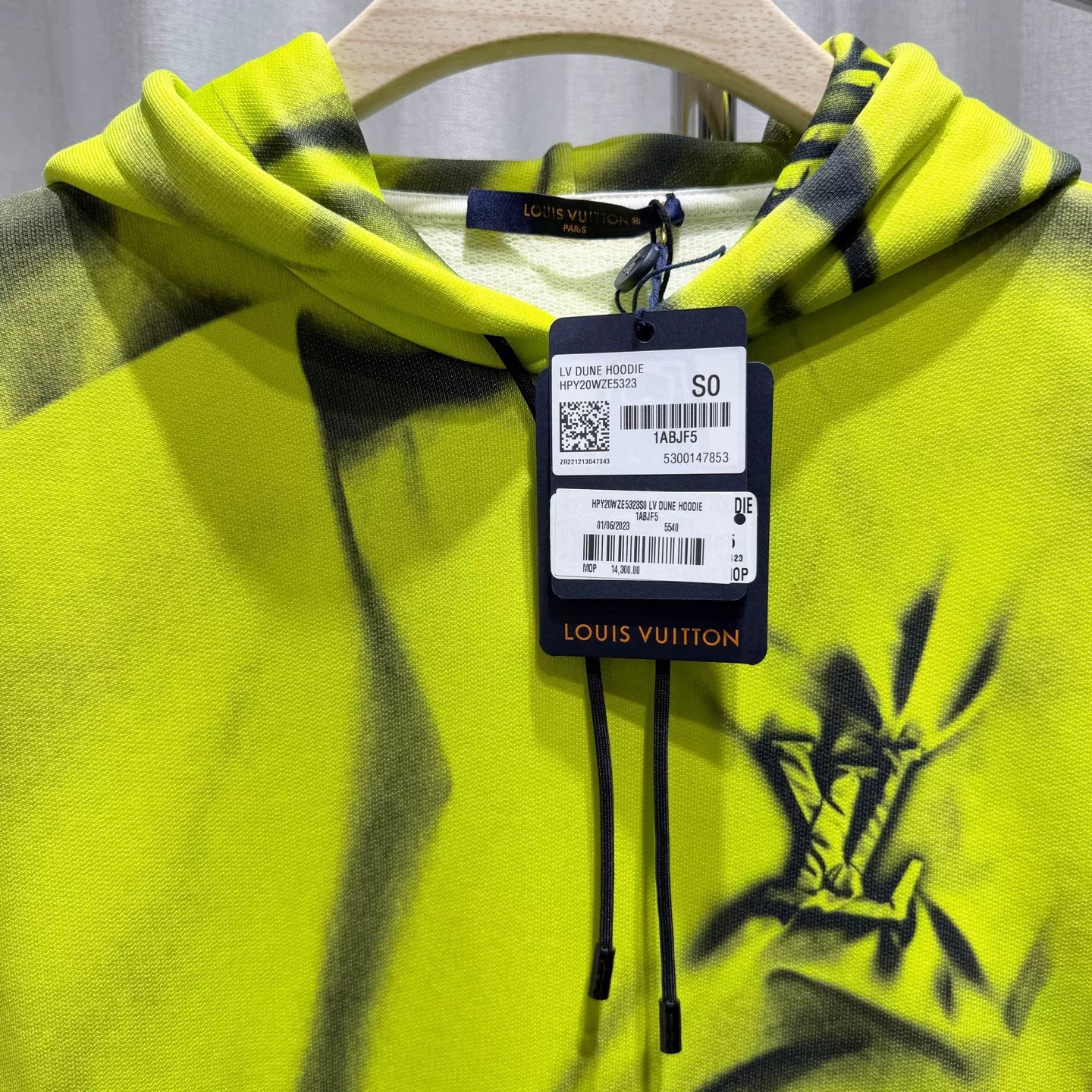 Louis Vuitton Hooded Cotton Green Hoodie