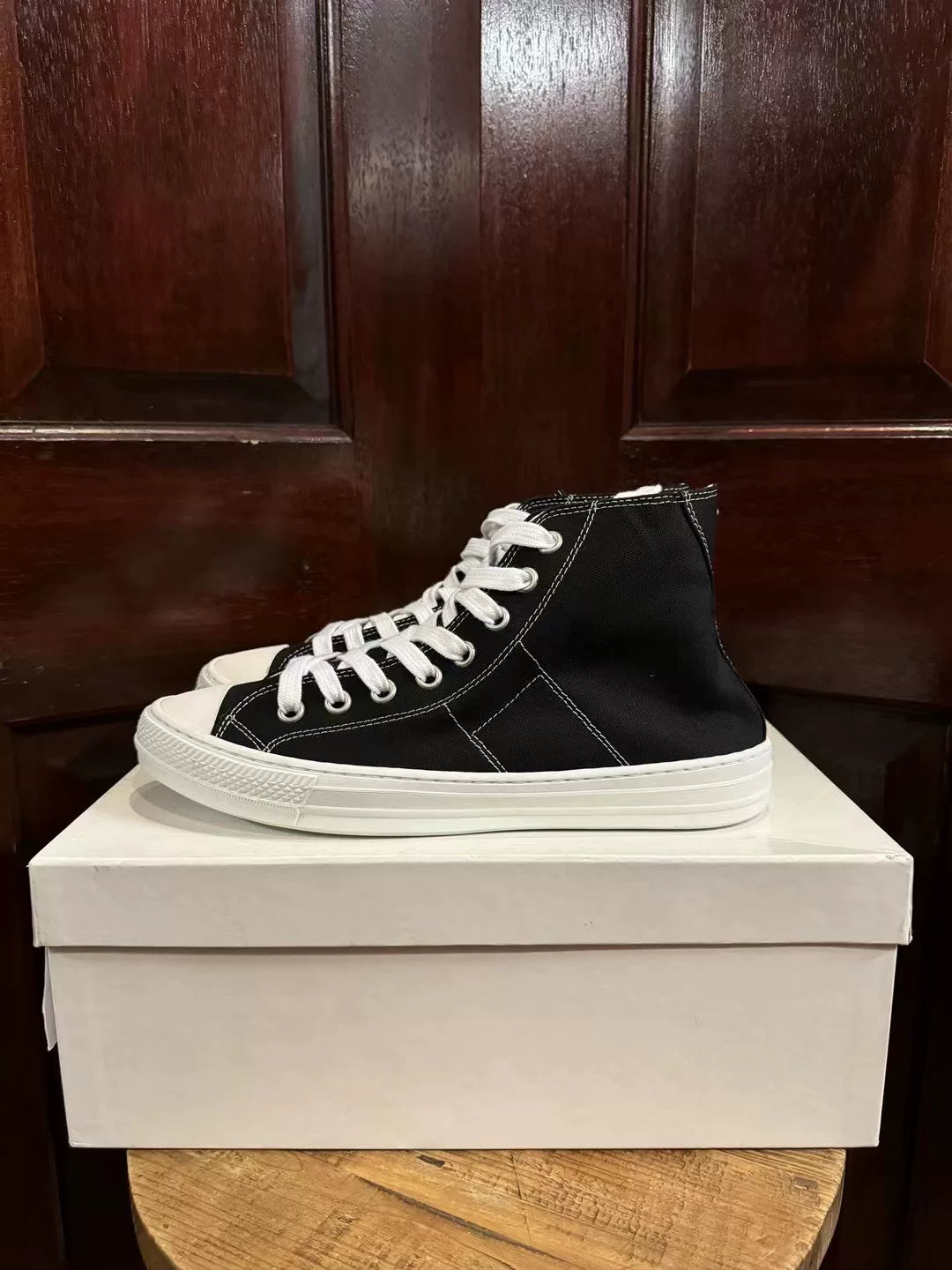 Maison Margiela Black Stereotype High-Top Canvas Sneakers