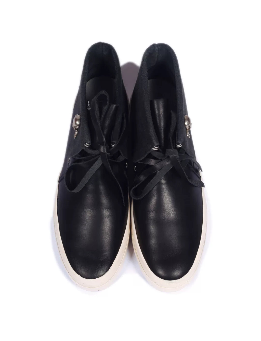 Mastermind Japan x Visvim Flynt Hi Skull Black Sneakers