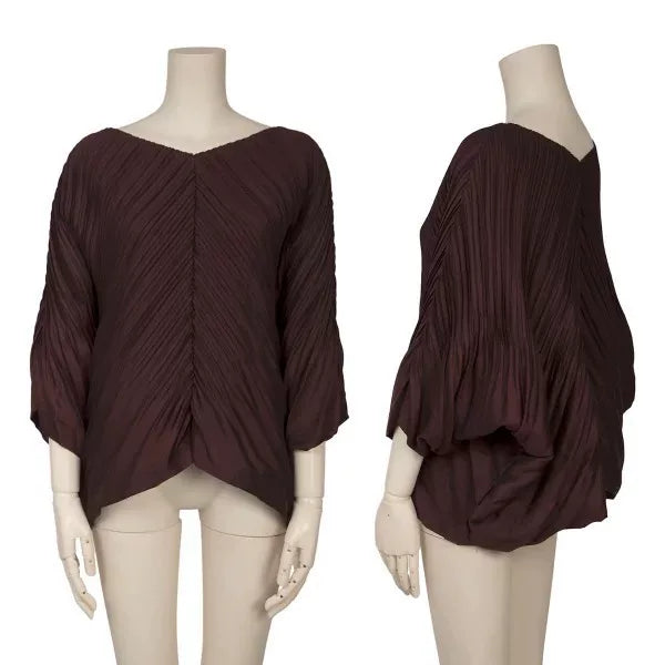 Issey Miyake Vintage Red Main Line Pleated Top