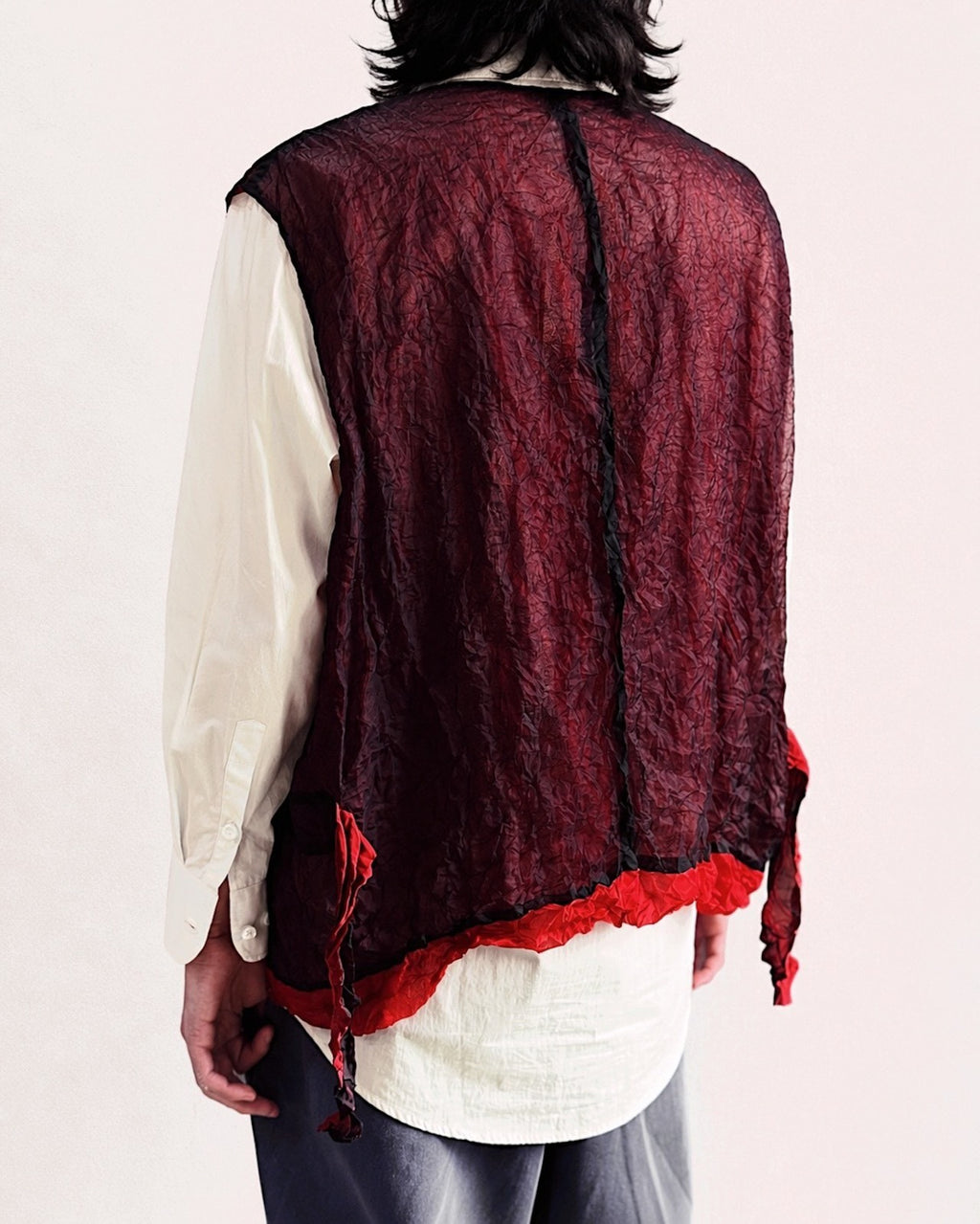 Issey Miyake Double-Layer Pleated Vest