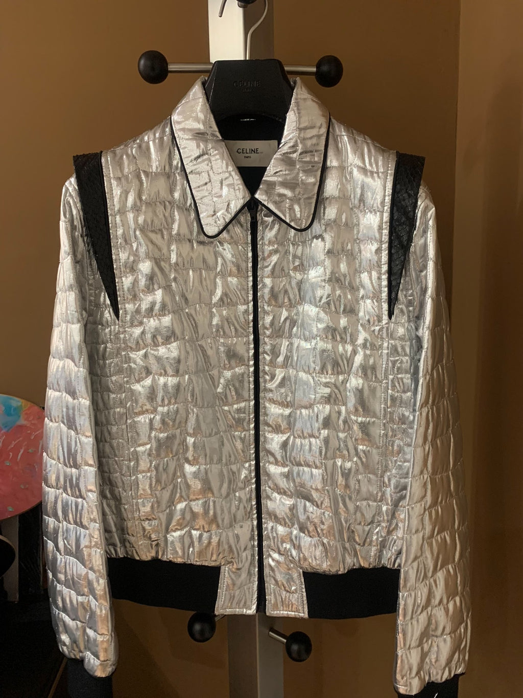 Celine 19SS Metallic crocodile-embossed Jacket