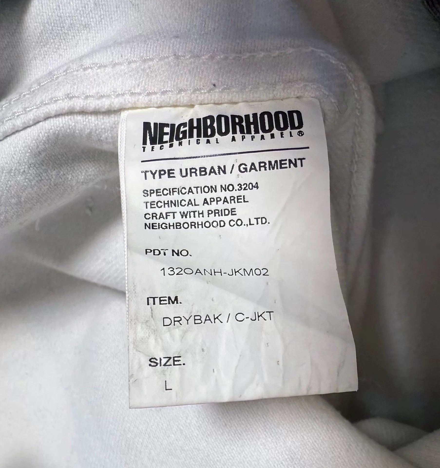 Neighborhood 13AW Drybak C- Black White Striped Fan Cotton Jacket