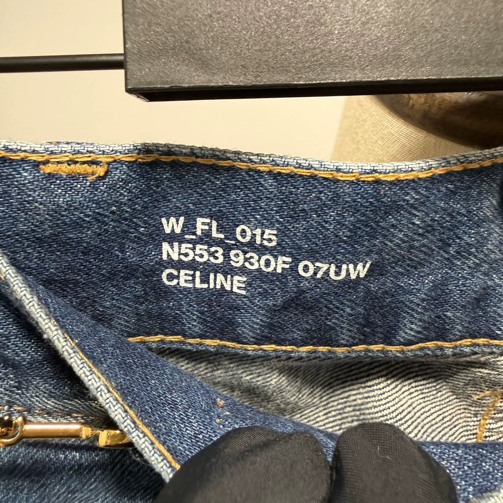 Celine Triomphe Gold Buckle Jeans