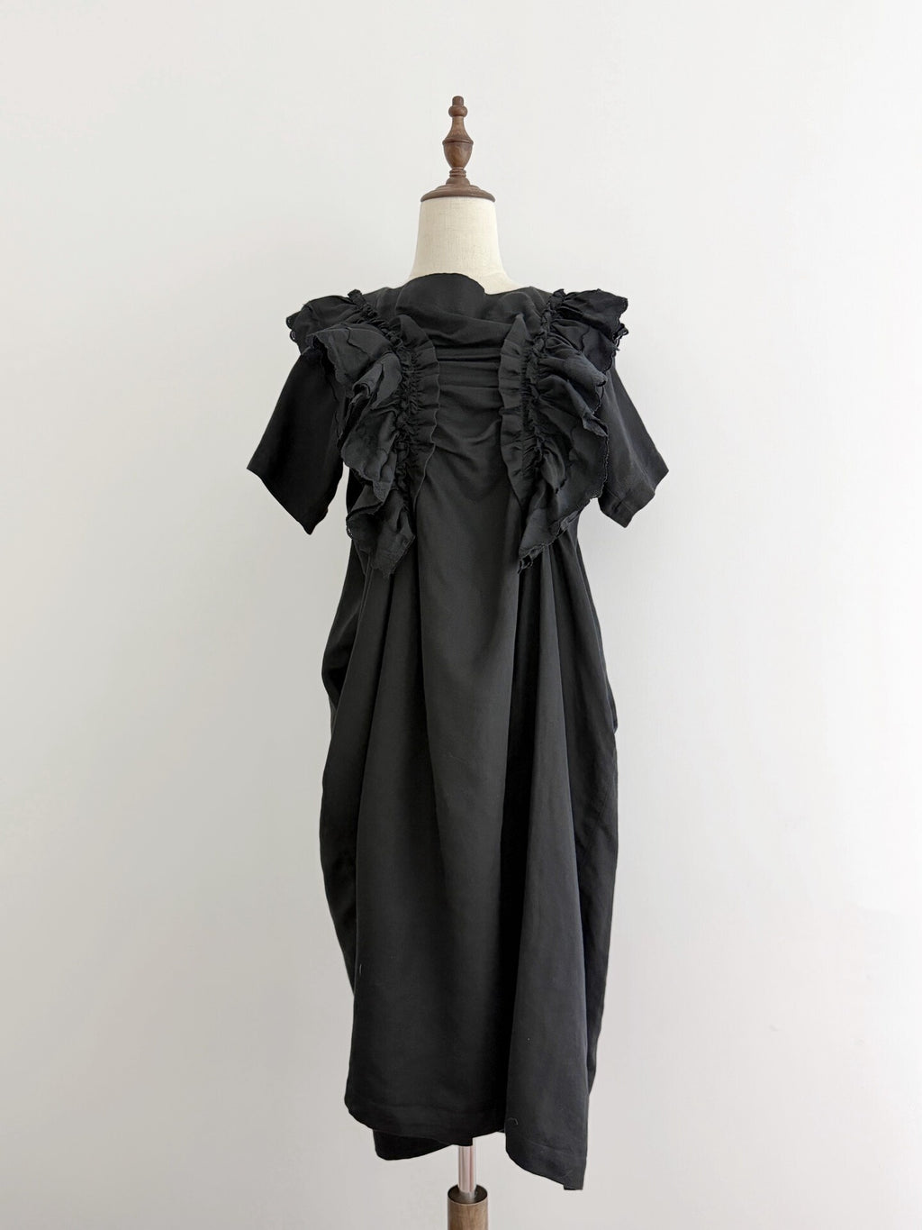 Comme Des Garcons 21SS Pleated Black Dress - Devines