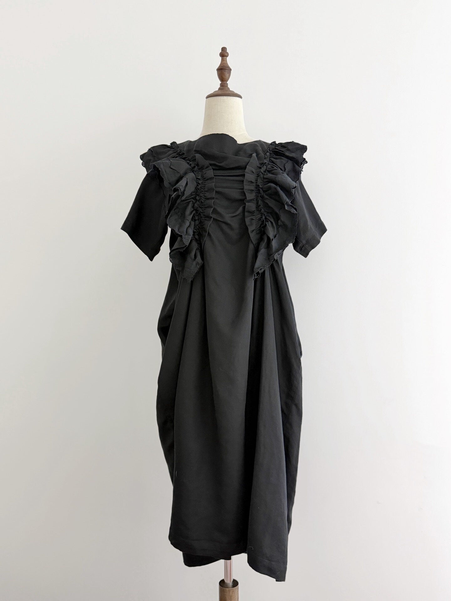 Comme Des Garcons 21SS Pleated Black Dress - Devines