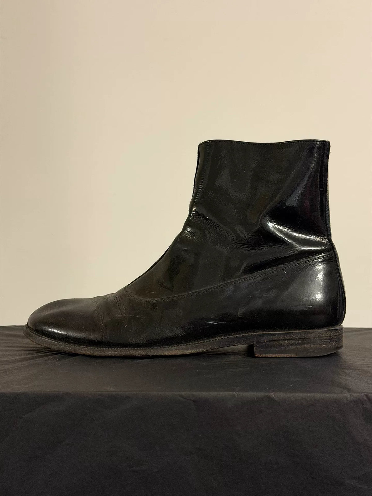 Maison Martin Margiela 2000s Gradient Patent-to-Suede Leather Boots
