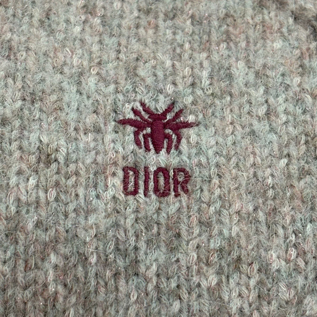 Dior Pink Little Bee Embroidery Cashmere Sweater