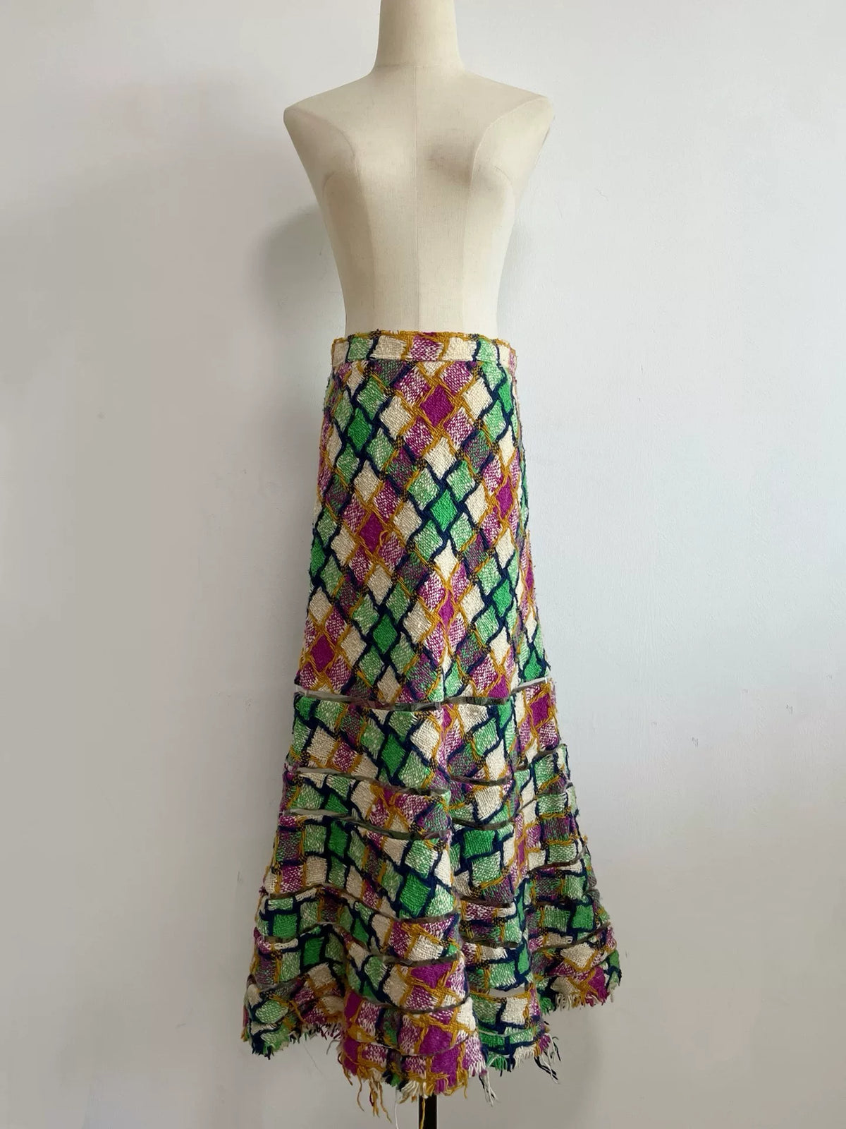 Junya Watanabe Plaid Midi Skirt