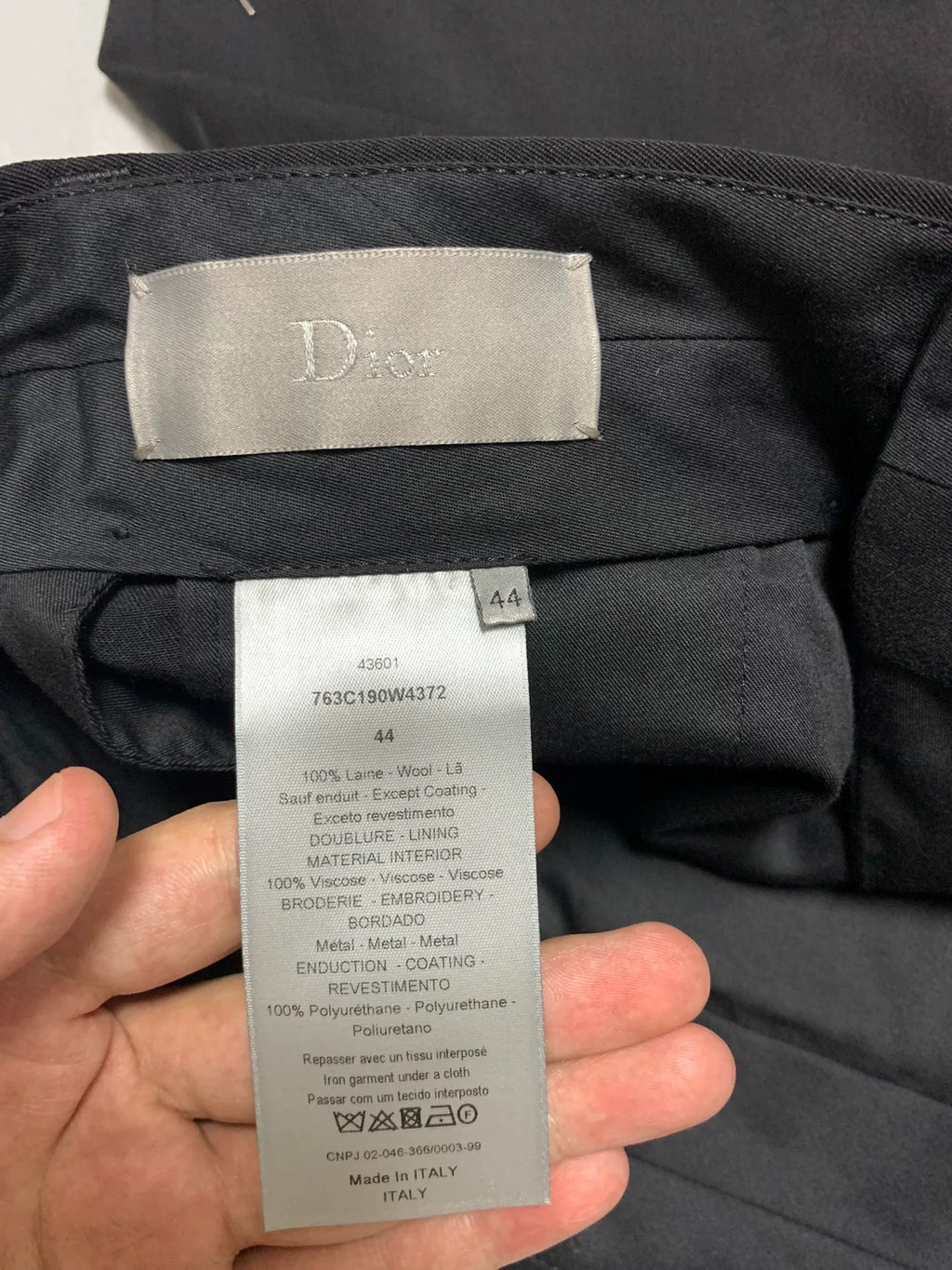 Dior Homme 17FW Runway Wool Black Suit