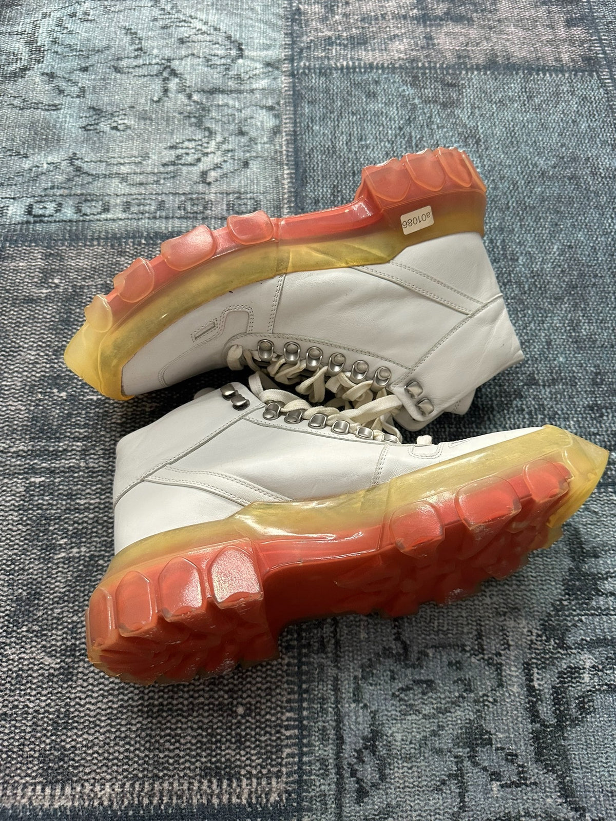Rick Owens colorful gradient octopus sole boots