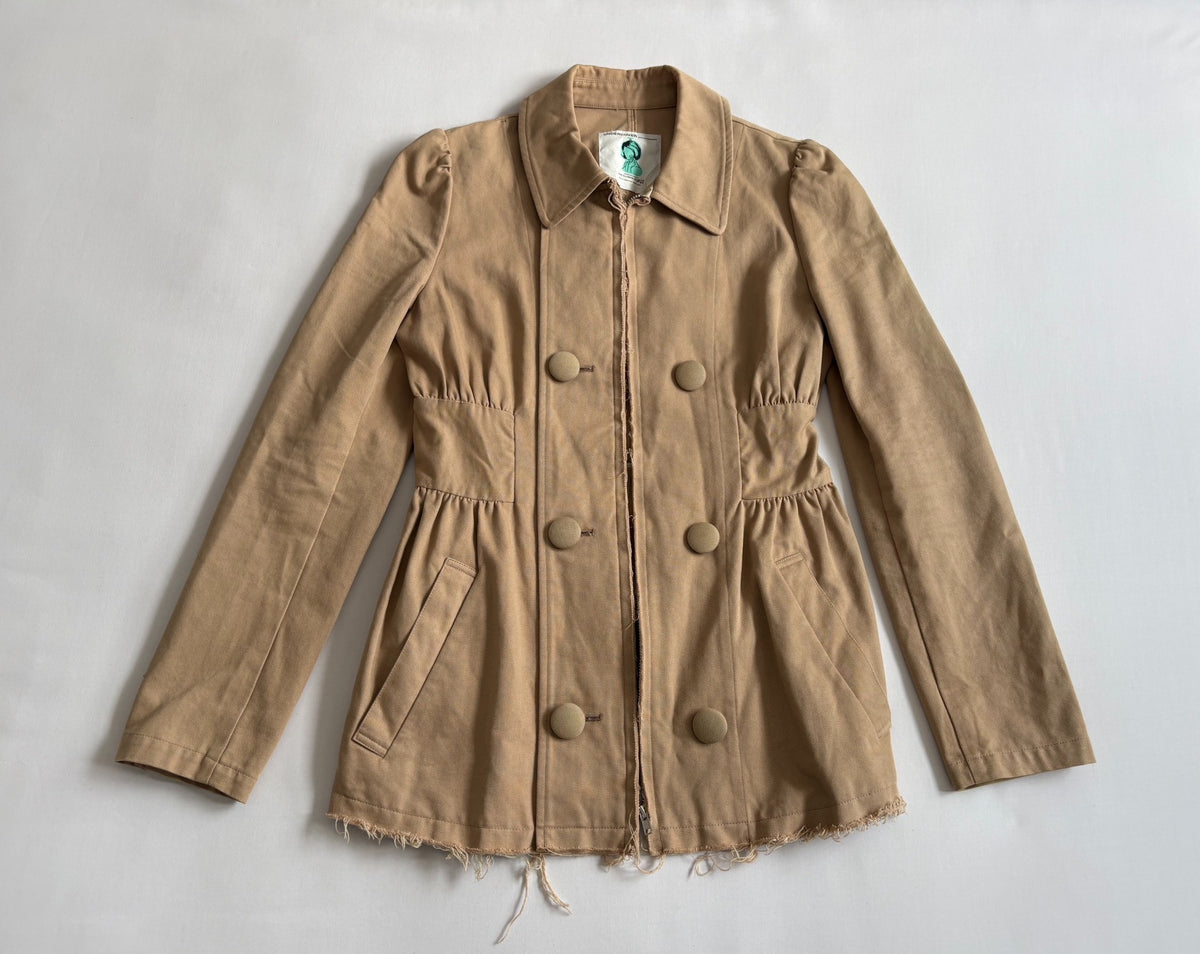 Undercover Vintage Asymmetric Haze Runway Pleated Distressed Jacket