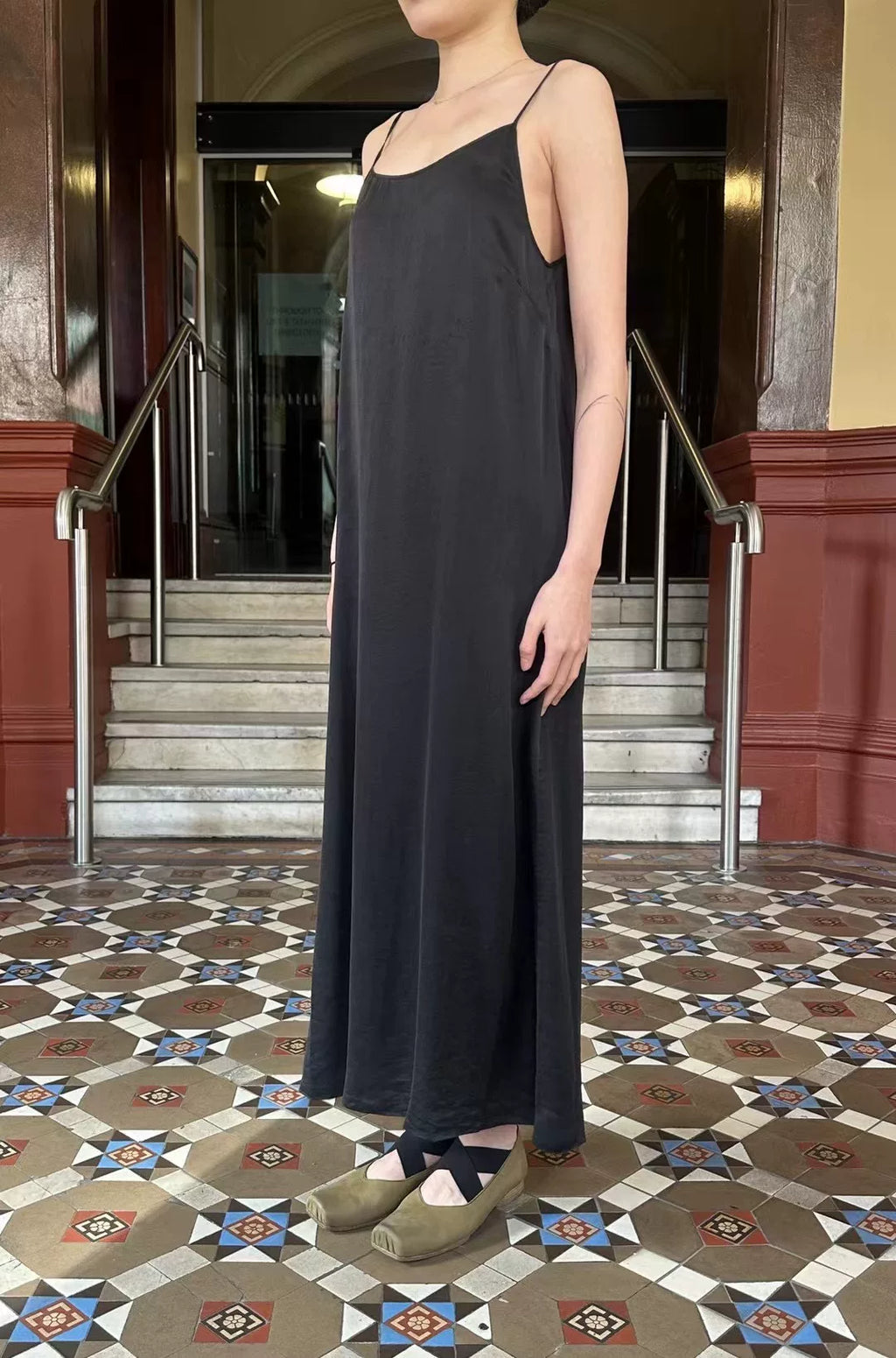 Uma Wang SS23 Black Anaya Silk Dress