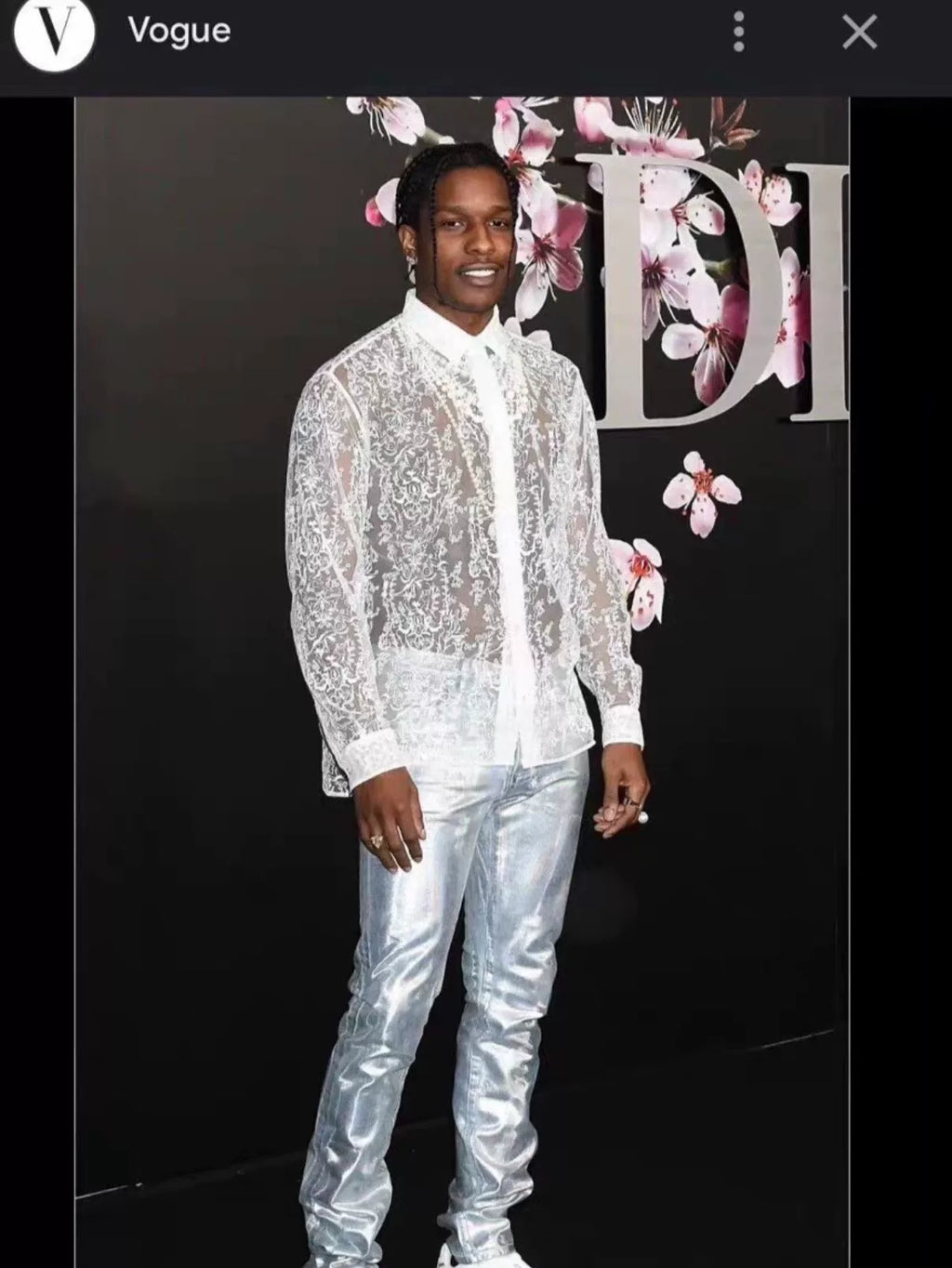 Dior Homme Silver Jeans
