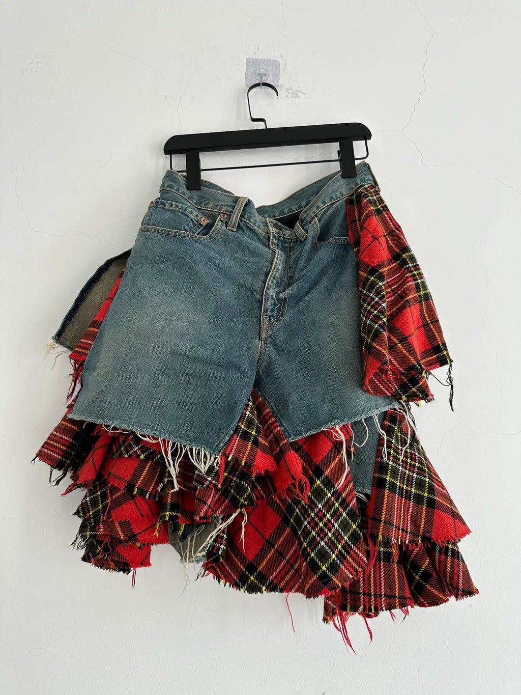 Junya Watanabe 2004 Midi Runway Plaid Skirt