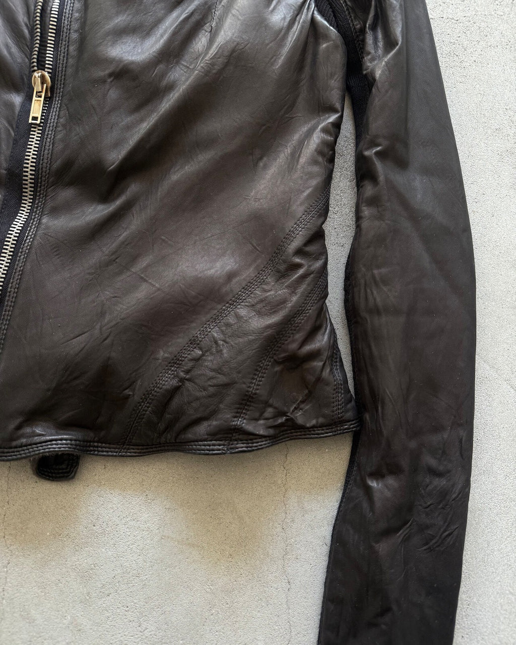 Rick Owens 2000s Lambskin Zip-Up Jacket