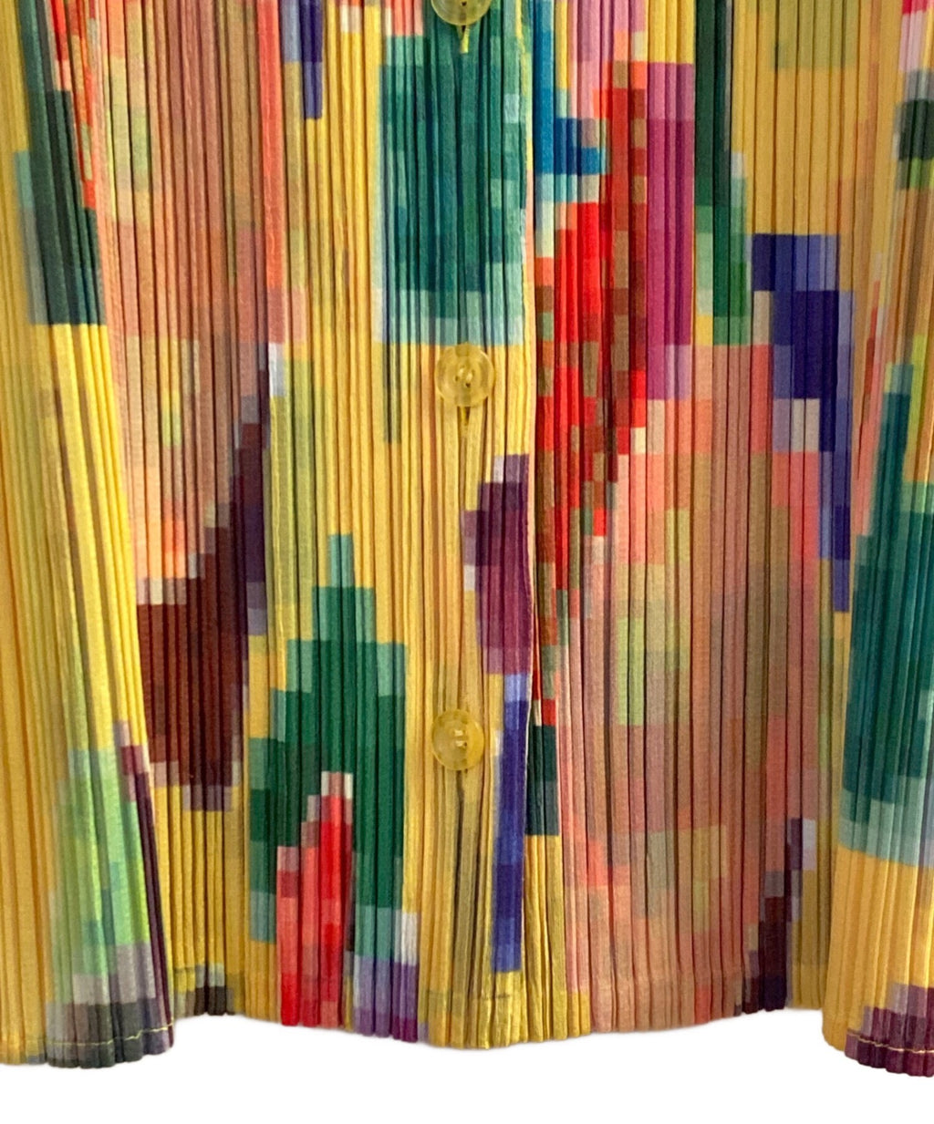 Issey Miyake Colorful Mosaic Pleated Shirt