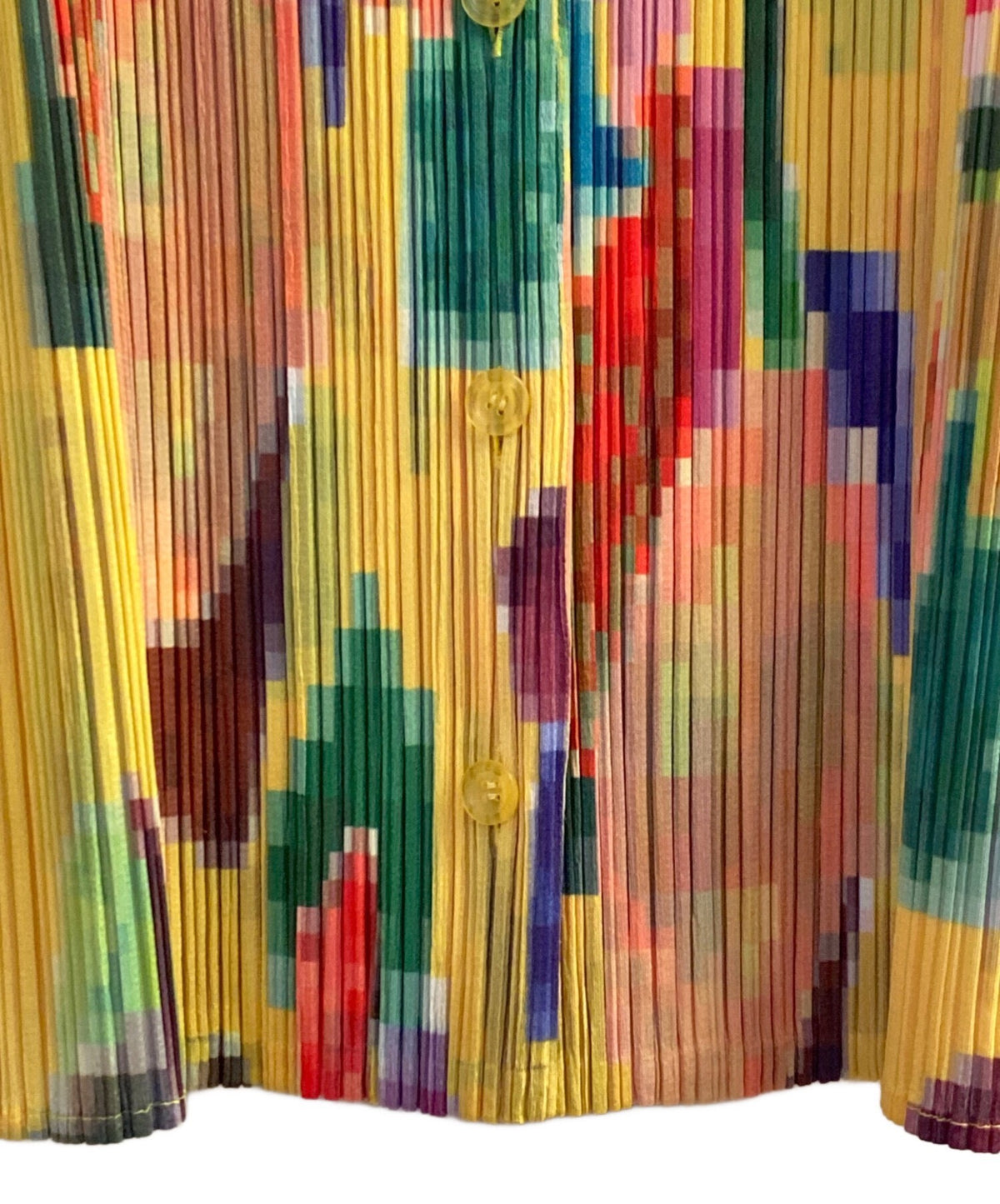 Issey Miyake Colorful Mosaic Pleated Shirt