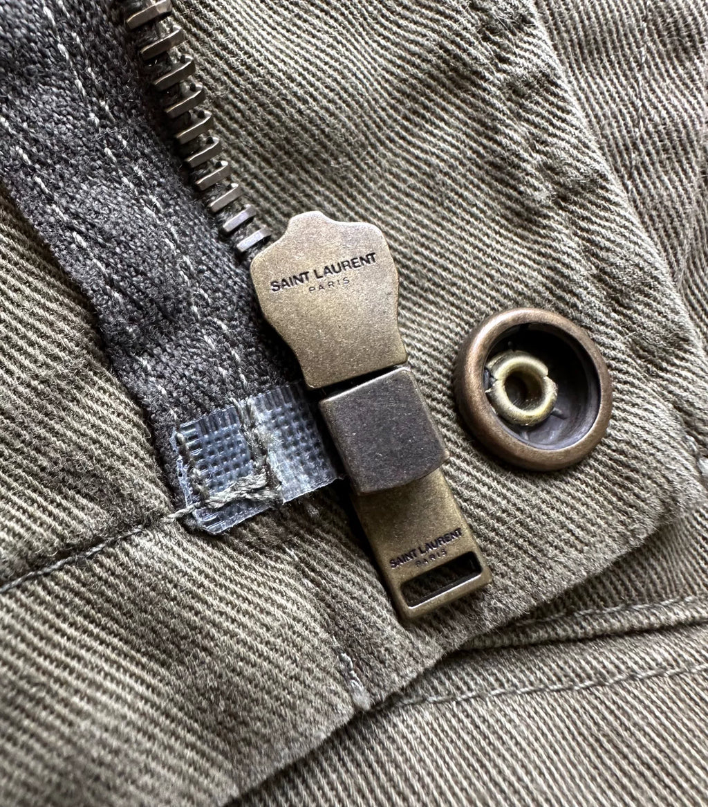 Saint Laurent military hunter jacket by Anthony Vaccarello