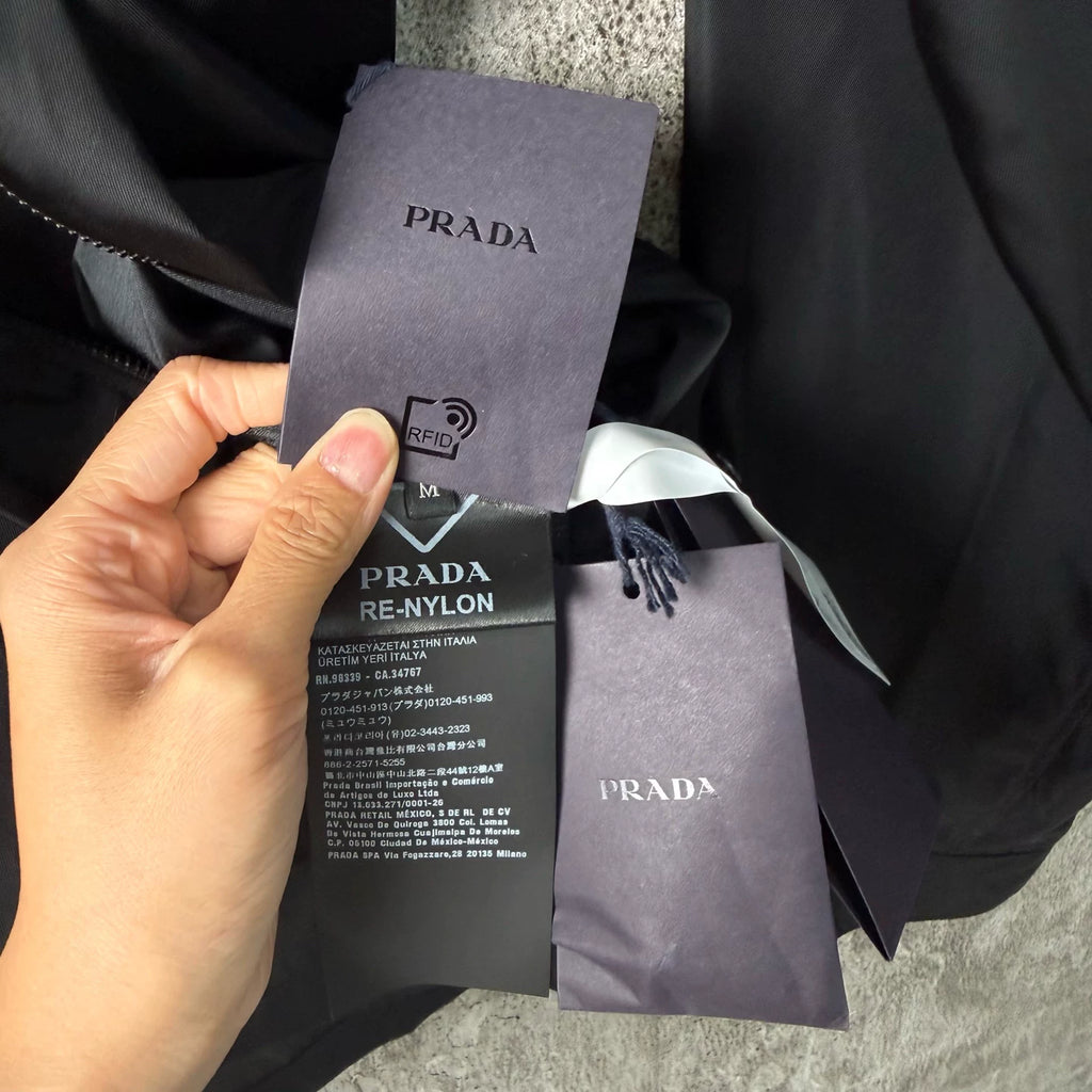 Prada Logo Print Collared Jacket