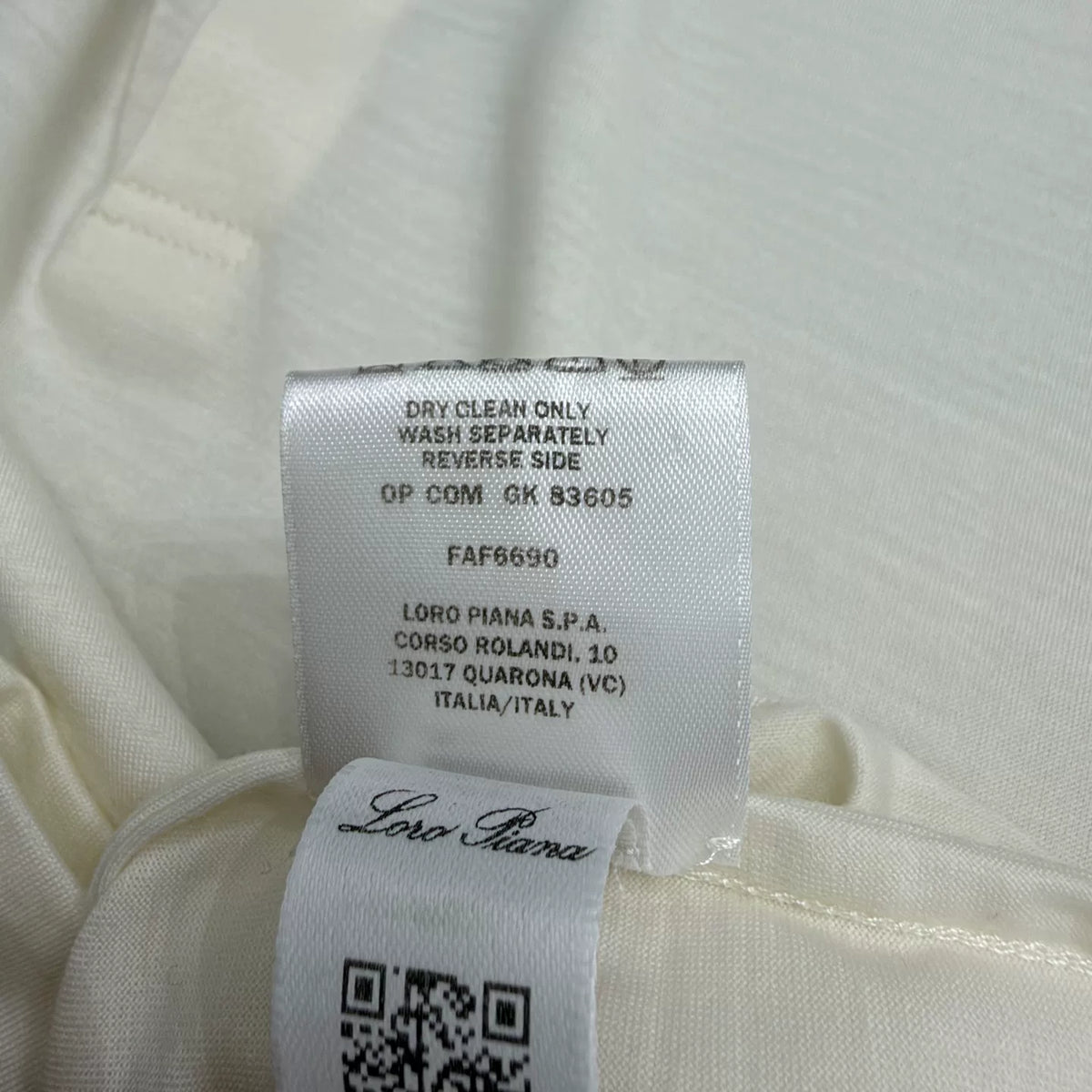 Loro Piana Wool Short Sleeve Top
