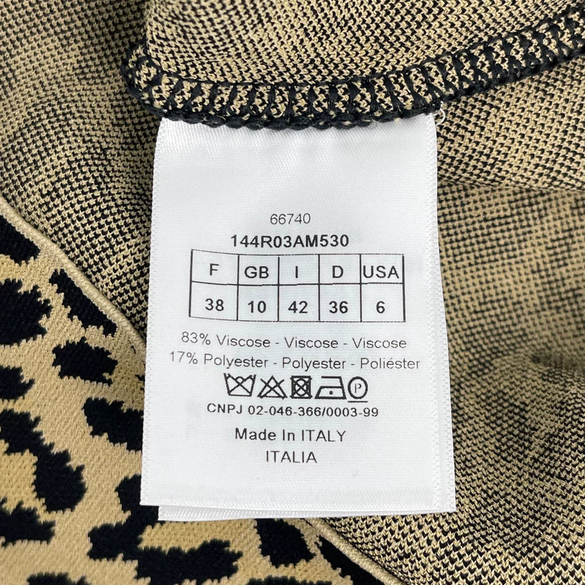 Dior Leopard Print Zipper Dress
